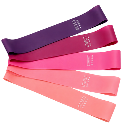 Комплект еластични ластици за йога (5 броя)