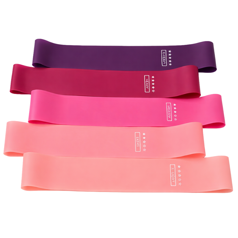 Комплект еластични ластици за йога (5 броя)