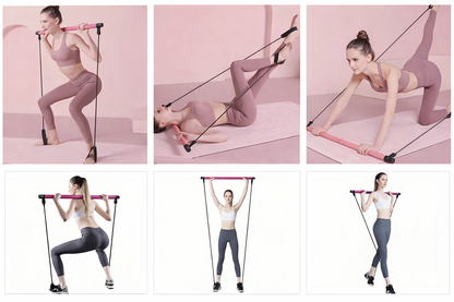 Pilates Bar - Комплект за тренировка с ластици